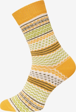 HomeOfSocks Socks 'HOS905' in Yellow: front
