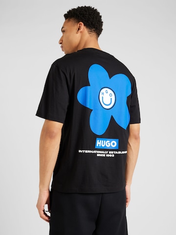 HUGO Blue Тениска 'Noretto' в черно
