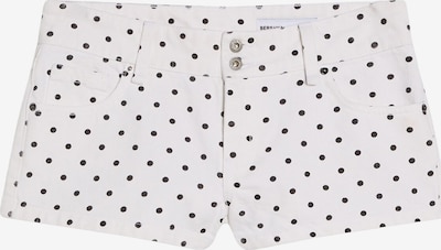 Bershka Shorts in schwarz / white denim, Produktansicht