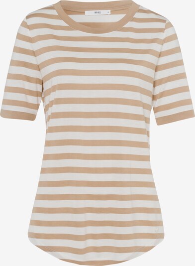 BRAX Shirt in hellbraun / weiß, Produktansicht