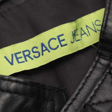 Versace Jeans Lederjacke / Ledermantel M in Schwarz
