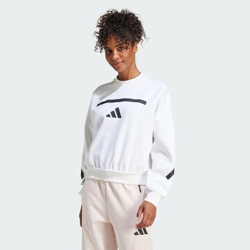 Sweat de sport 'Z.N.E.' ADIDAS SPORTSWEAR en blanc : devant