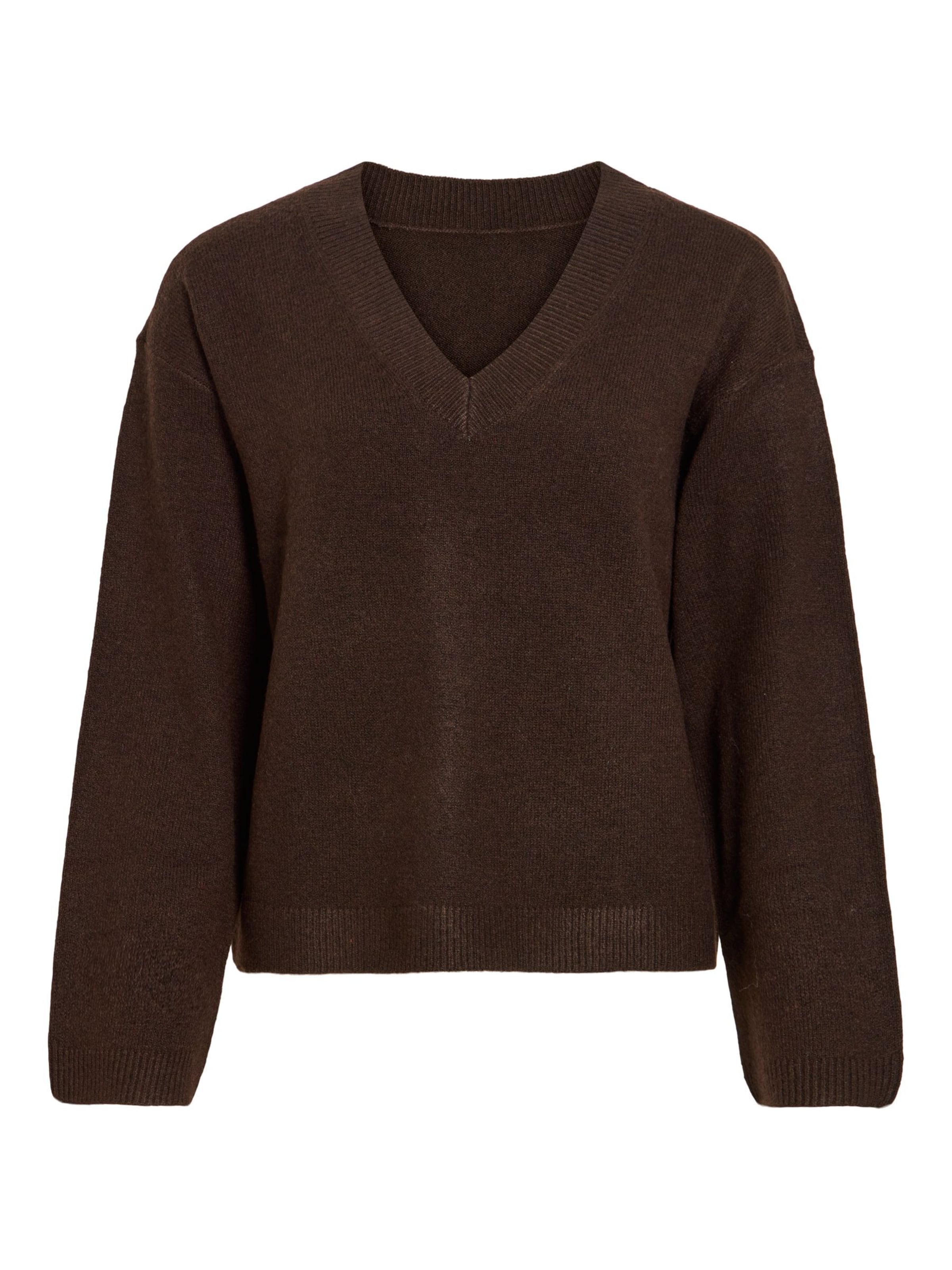 VILA Sweater 'VILiga' in Brown: front