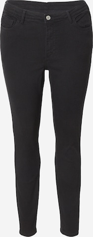 Vero Moda Curve Skinny Farkut 'VMCPOLLY' värissä musta: etupuoli