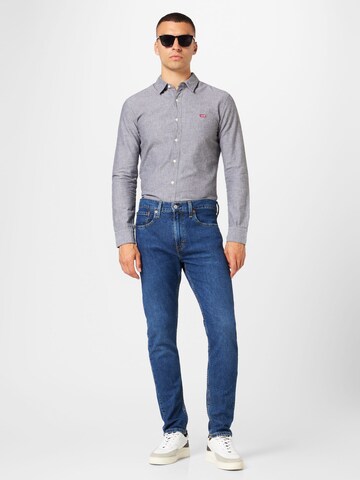 LEVI'S ® Kitsas lõige Triiksärk 'LS Battery HM Shirt Slim', värv hall