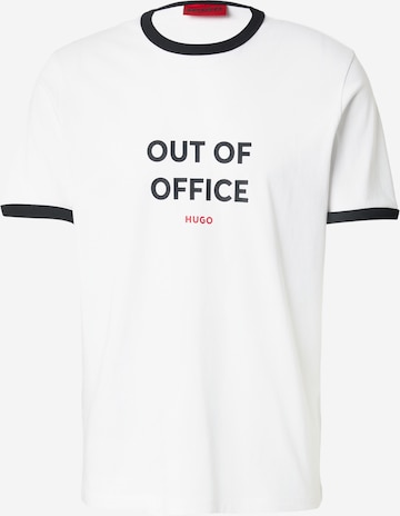 HUGO T-Shirt 'Doffice' in Weiß: Vorderseite