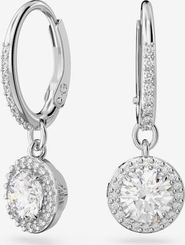 Boucles d'oreilles Swarovski en argent : devant