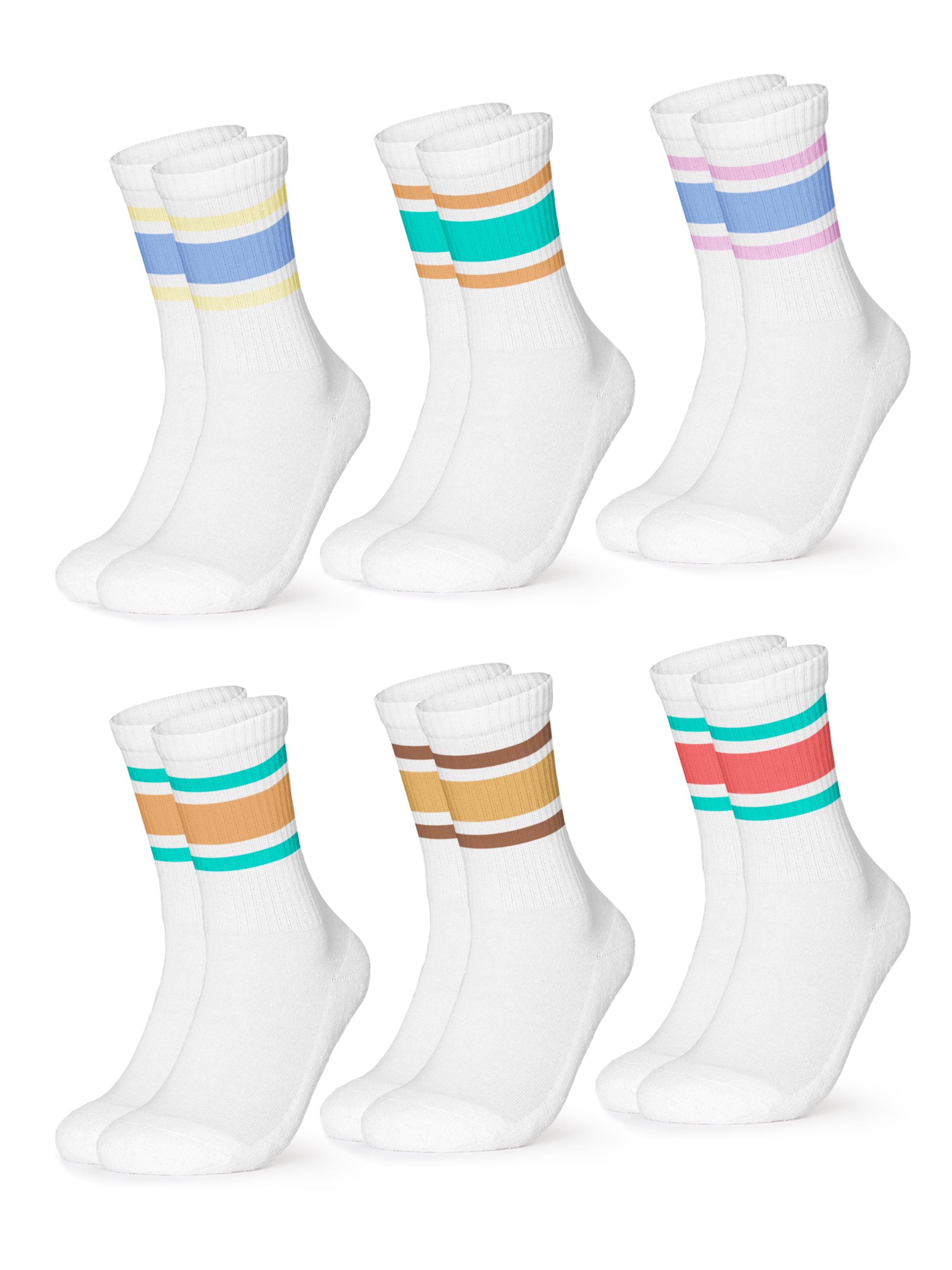 Calzino sportivo 'Tennis Steffi' di Occulto in bianco: frontale