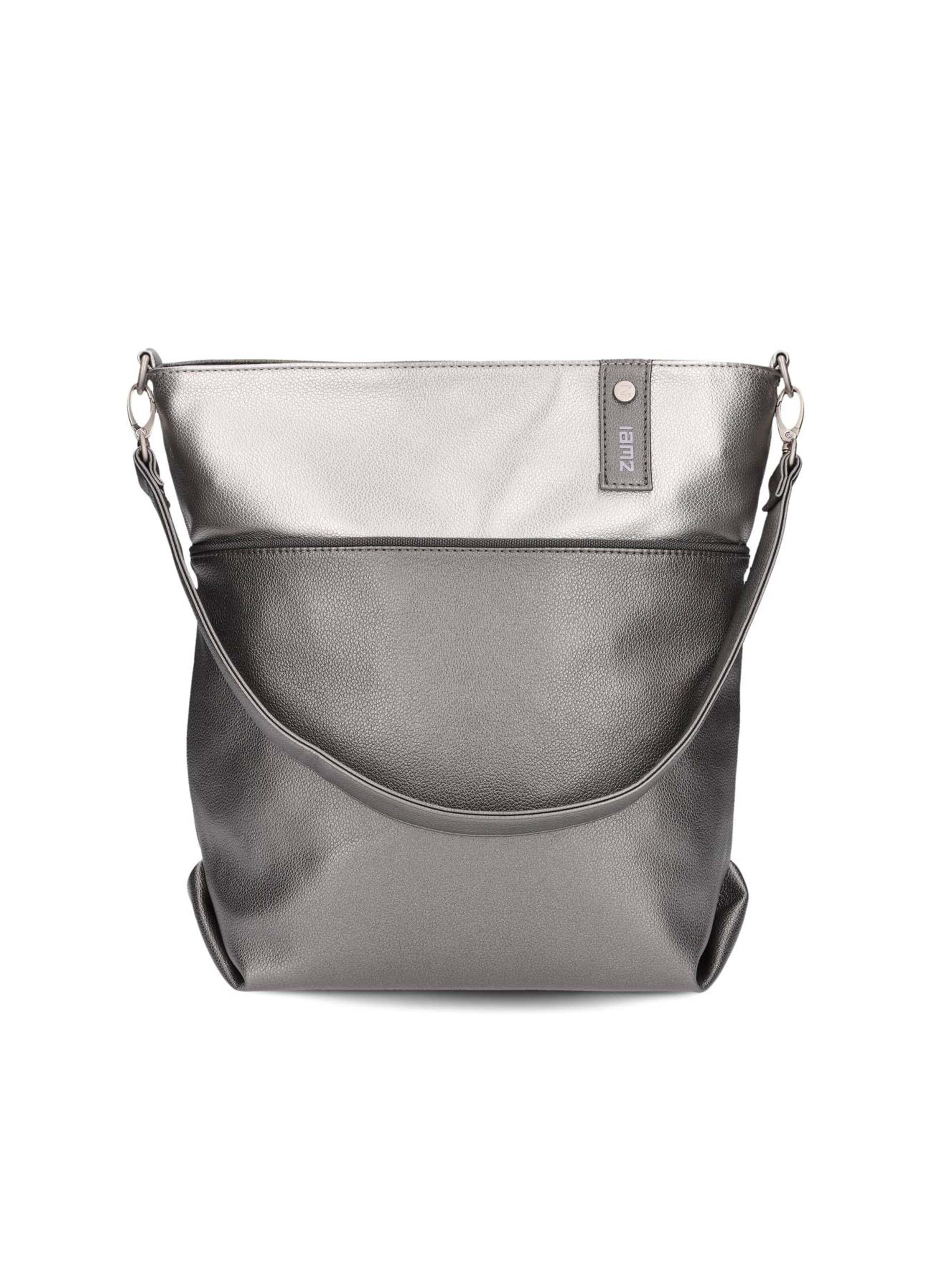 ZWEI Crossbody bag 'JANA J12' in Silver