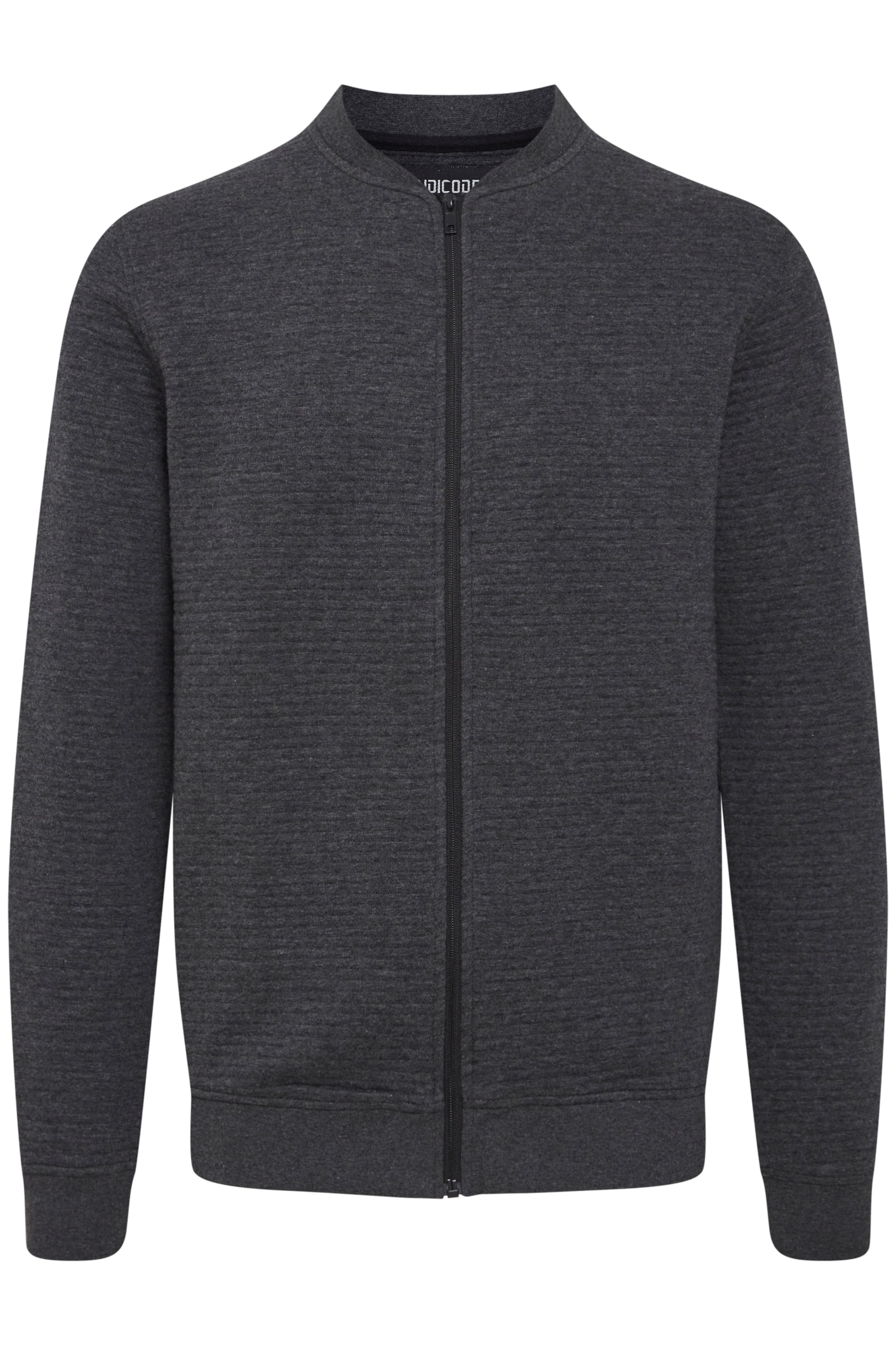 INDICODE JEANS Sweatvest &#x27;Bronte&#x27; in Grijs: voorkant