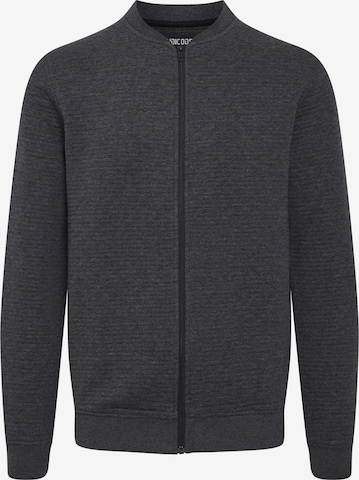 INDICODE JEANS Zip-Up Hoodie 'BRONTE' in Grey: front