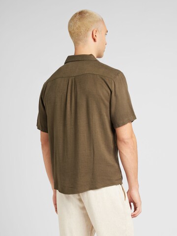 Only & Sons Regular fit Button Up Shirt 'KARI' in Green
