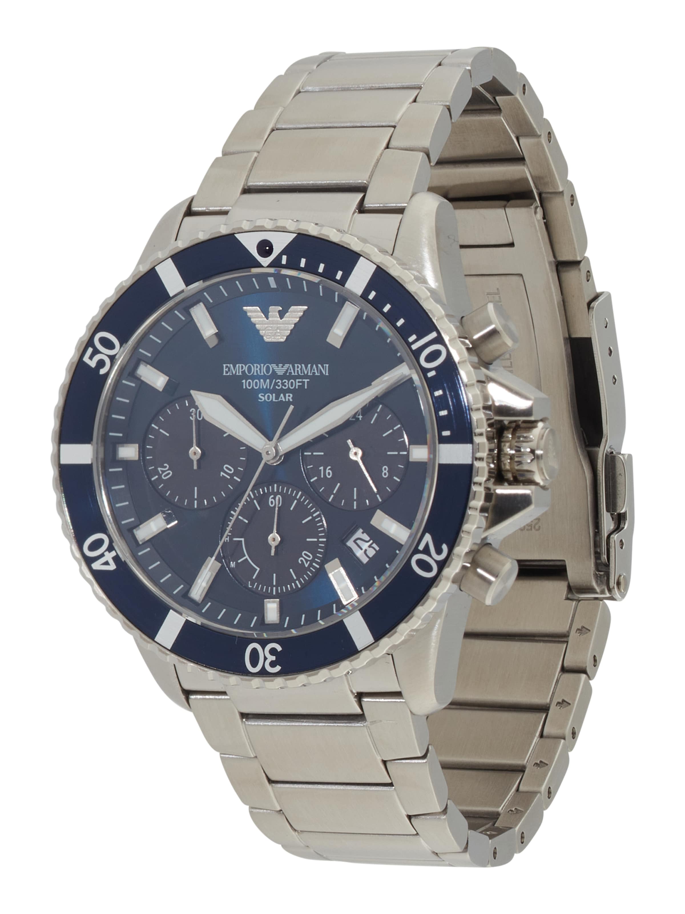 Emporio Armani Аналоговые часы в Серебристый: спереди