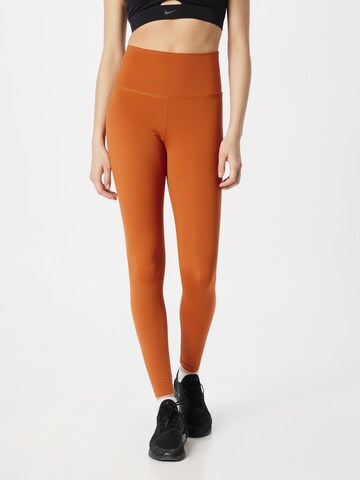 NIKE Skinny Workout Pants 'One' in Orange: front