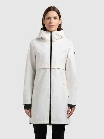 khujo Ανοιξιάτικο και φθινοπωρινό παλτό 'June' σε λευκό: μπροστά