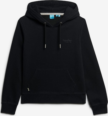 Superdry Sweatshirt 'Essential' in Zwart: voorkant