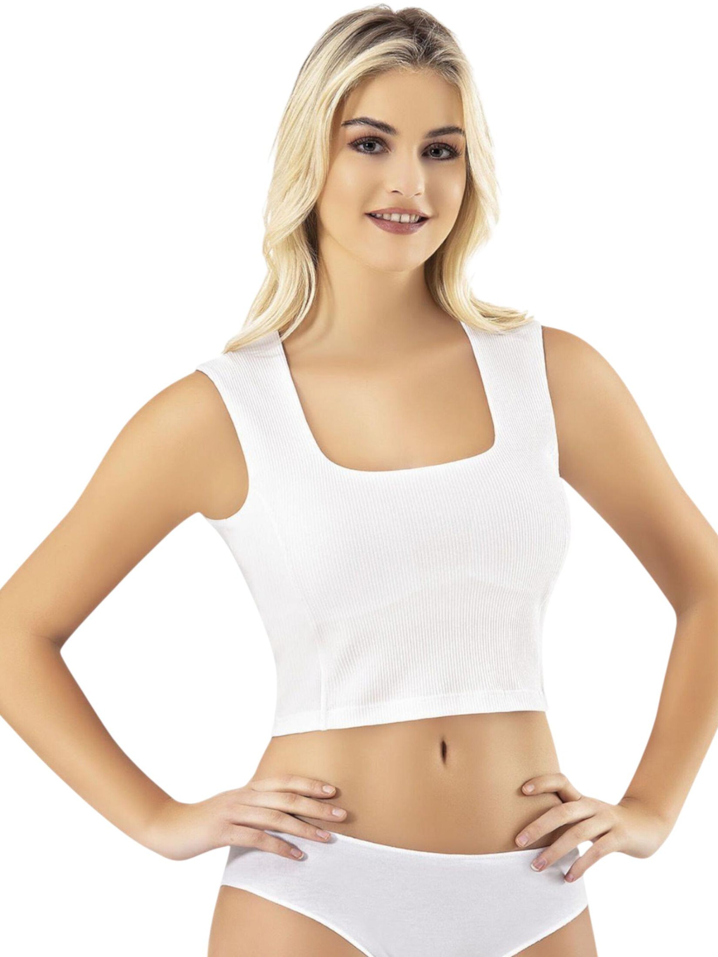Haut 'TALYA' fashionshowcase en blanc
