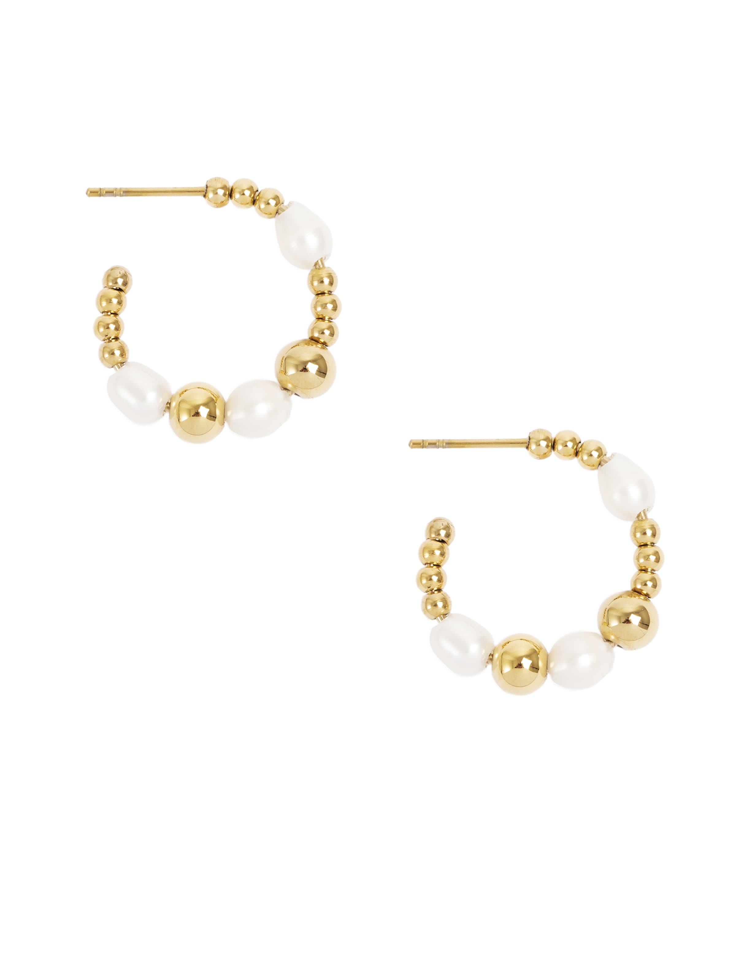 Boucles d'oreilles 'Tone Damli  - Pearls' A&C Oslo – Nordic Design Jewellery en or : devant