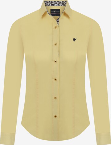 DENIM CULTURE Blouse 'Natalia' in Yellow: front