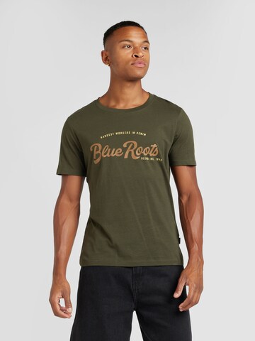 T-Shirt BLEND en vert : devant