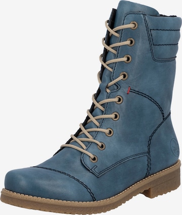 Bottines à lacets Rieker en bleu : devant