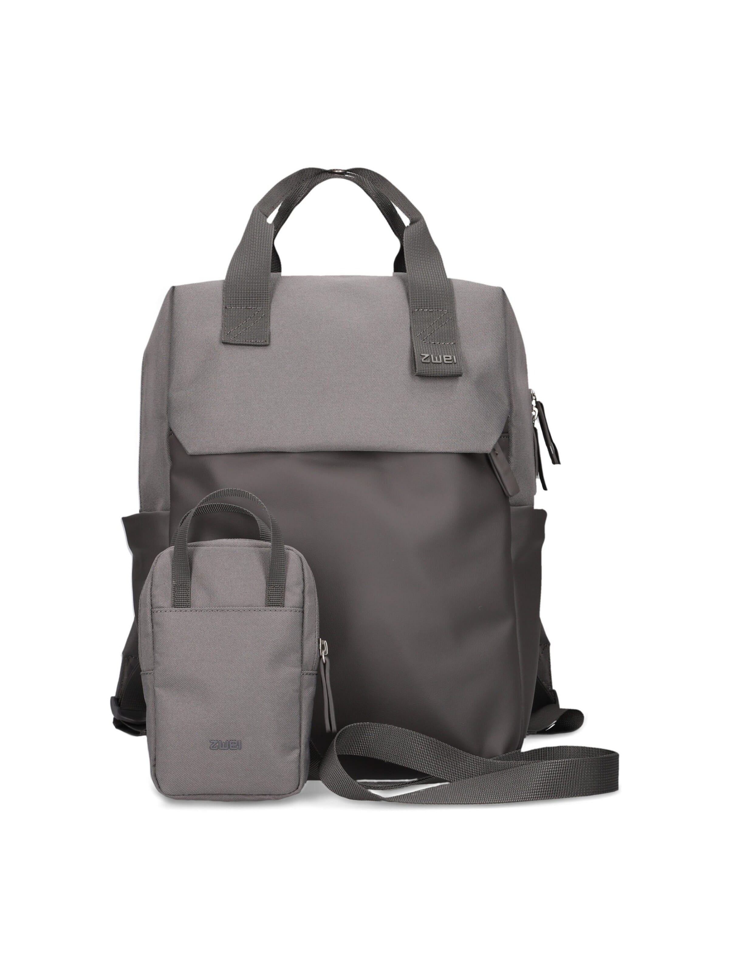 ZWEI Backpack 'LOU LUR140' in Grey: front