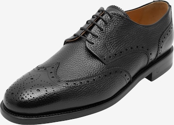 Henry Stevens Lace-Up Shoes 'Winston' in Black: front