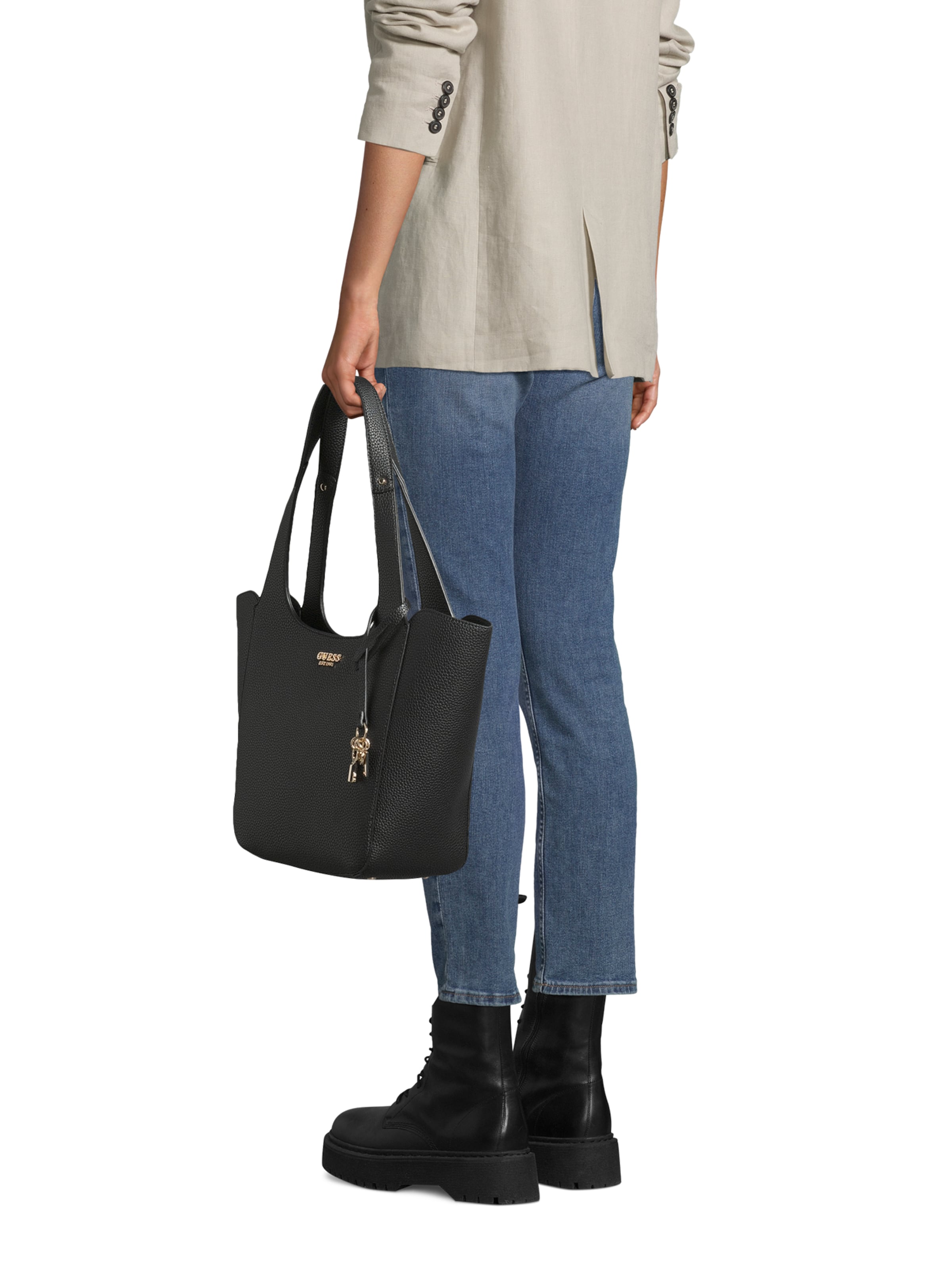 Cabas 'Calista' GUESS en noir : devant