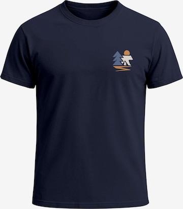 Neverless Shirt 'Bär wald' in Blue: front