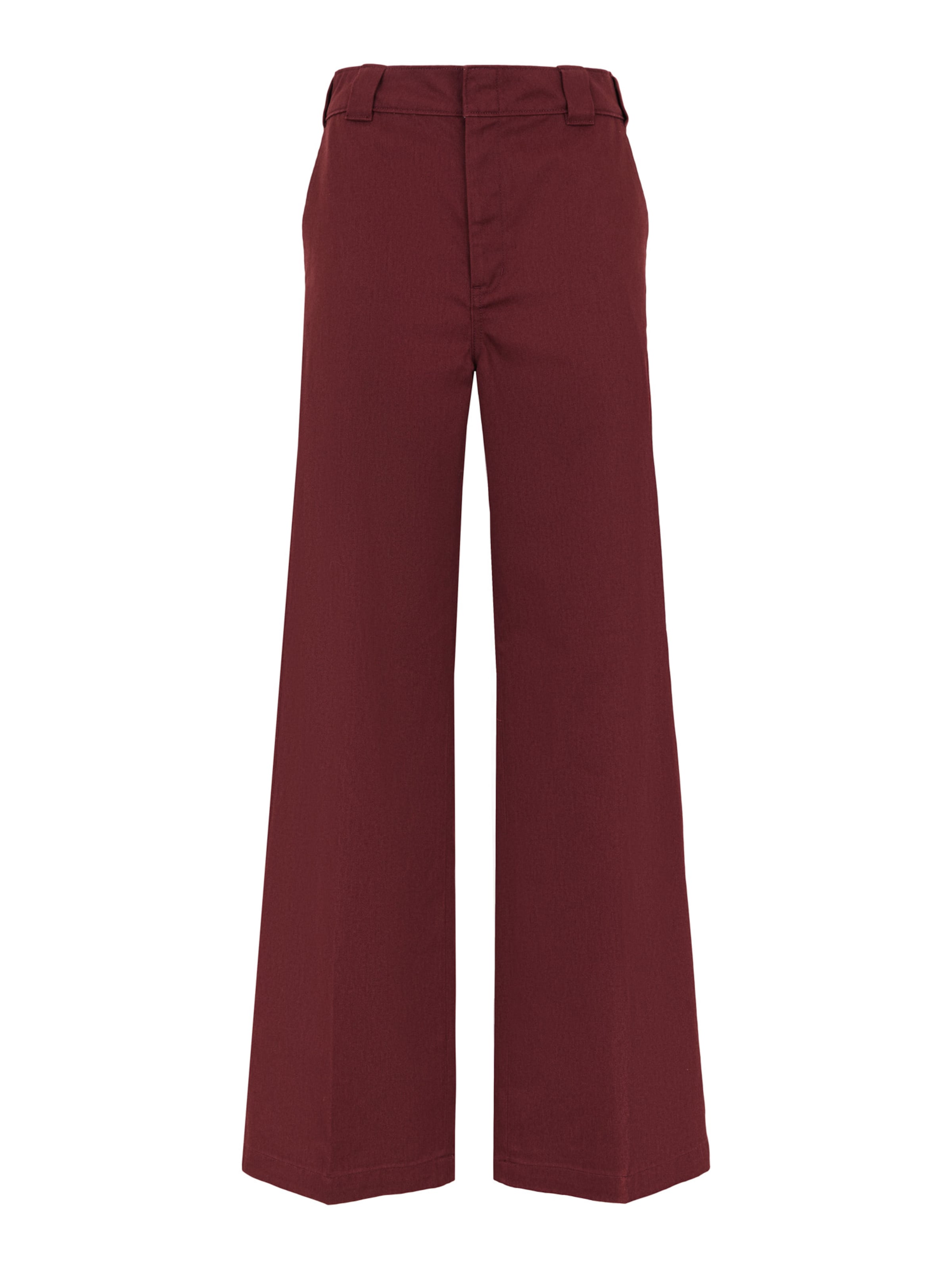 DICKIES Wide Leg Bukser med fals i brun: forside