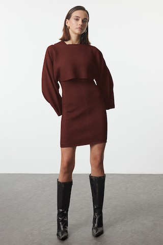 Trendyol Knit dress in Brown: front
