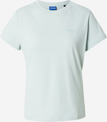 HUGO T-shirt 'Damatee_B' i grön: framsida