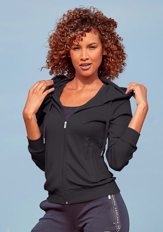 LASCANA ACTIVE Trainingsjacke in Schwarz: Vorderseite