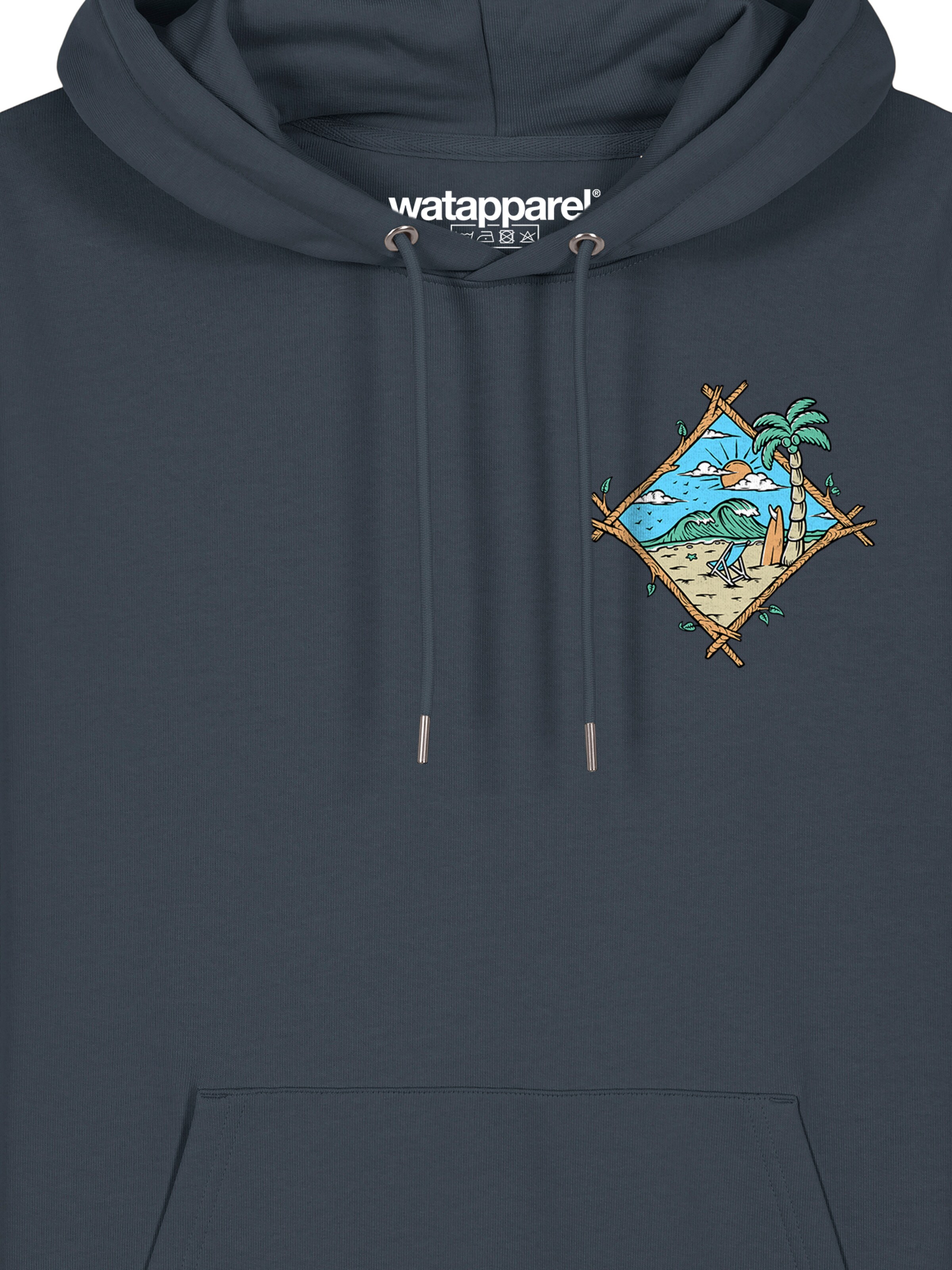 Sweat-shirt ' Beach is calling ' Watapparel en gris