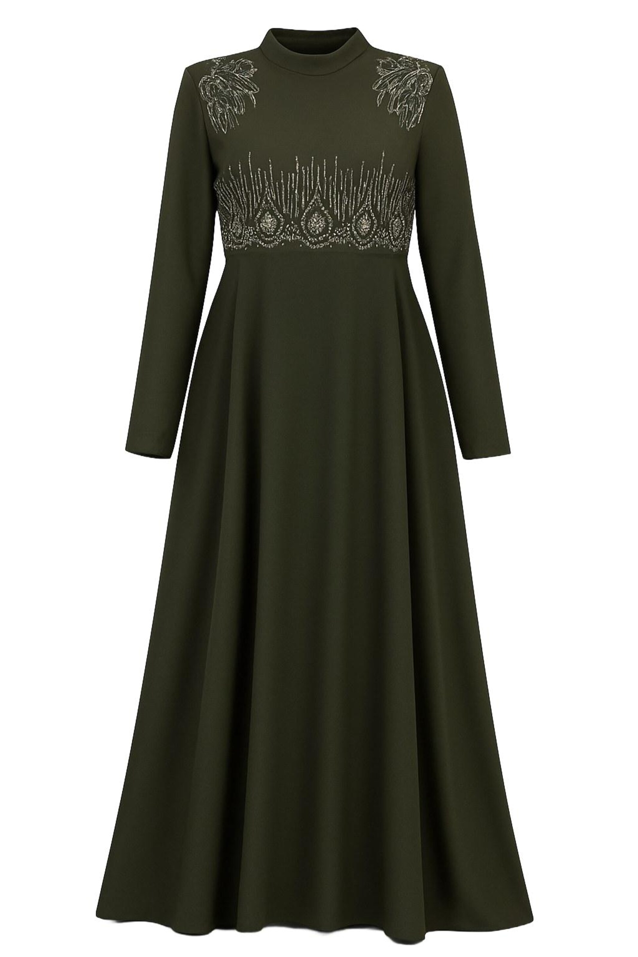 MODAMIHRAM Jurk in de kleur Kaki, Productweergave