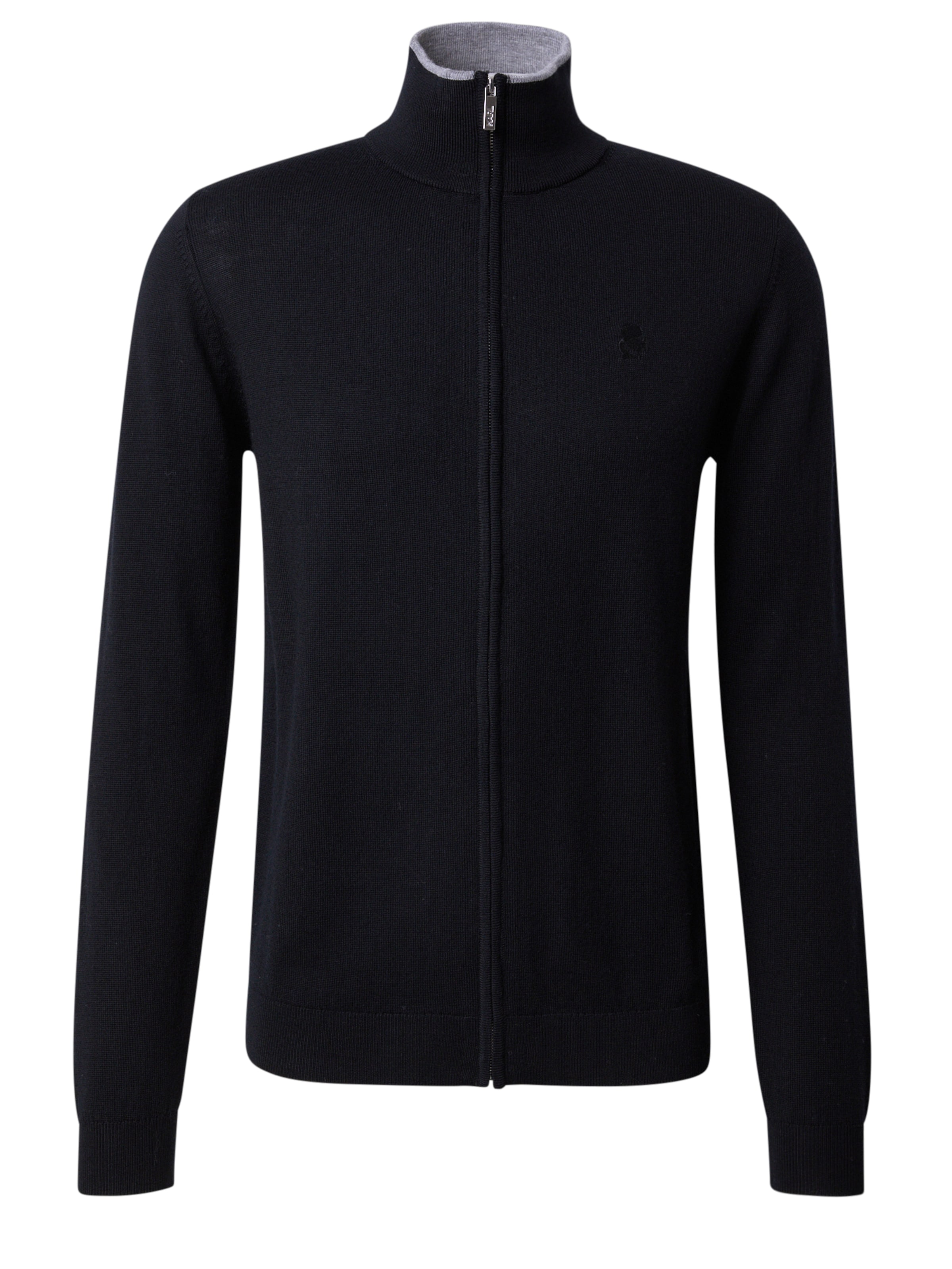 Karl Lagerfeld Πλεκτή ζακέτα σε μαύρο: μπροστά