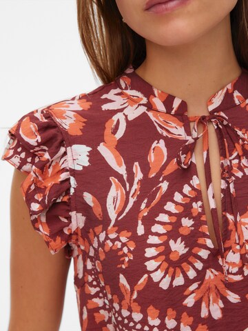 VERO MODA Bluse 'VMNELLIE CARLA' in Rot
