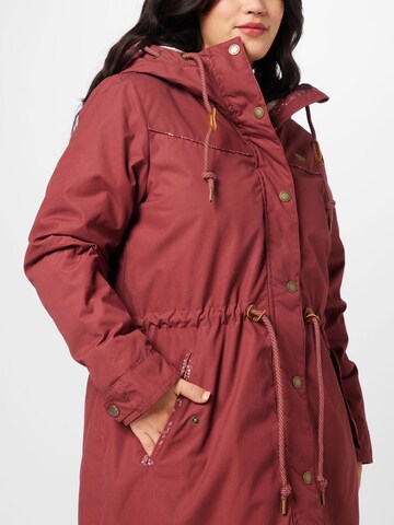 Ragwear Plus Tussenparka 'Canny' in Rood