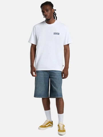 DICKIES Slimfit Broek 'DICKIES 958 13 IN LSE SHORT JEAN BERMUDA' in Blauw