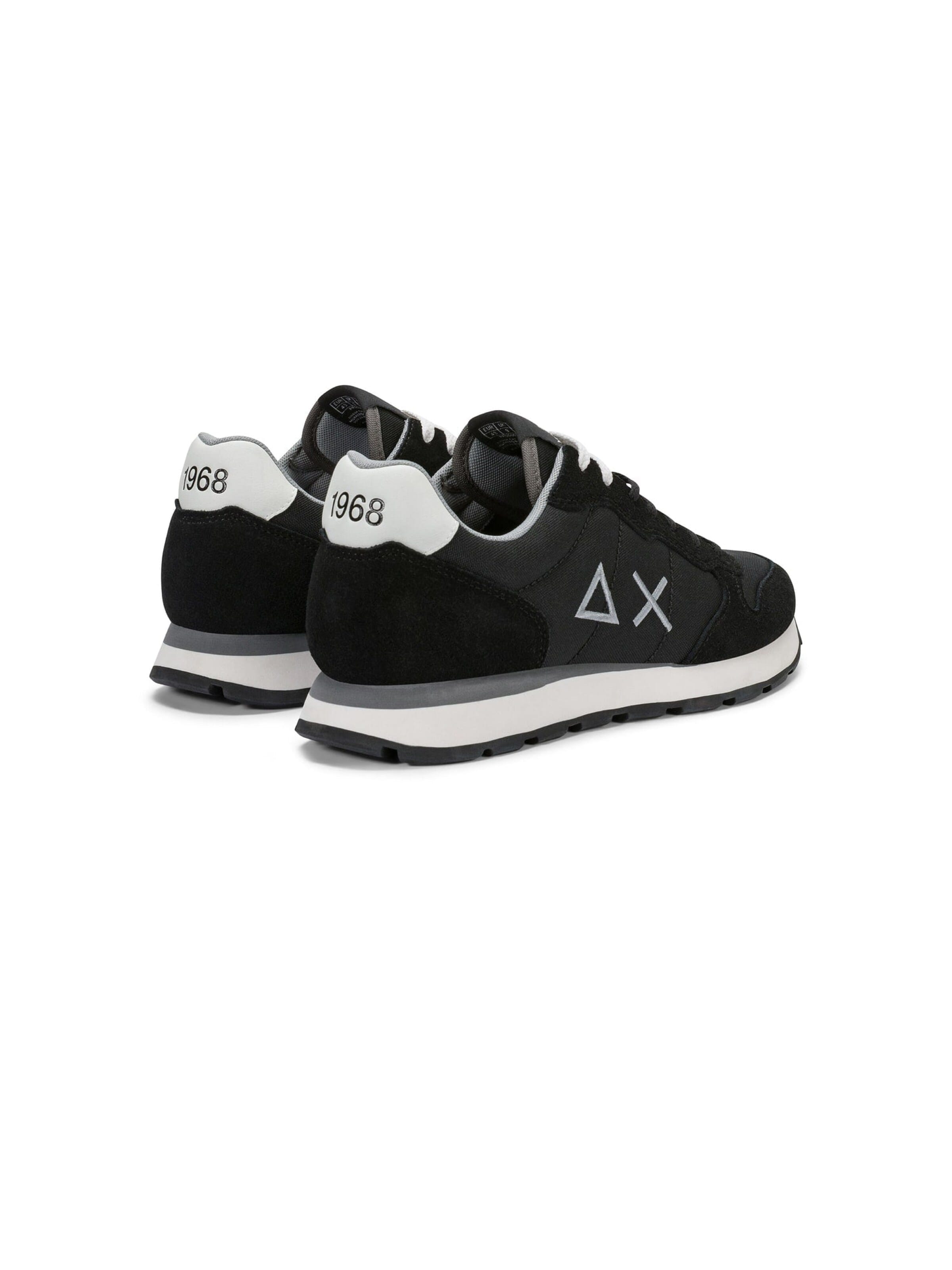 SUN68 Sneakers laag 'Men's Tom Sneakers in Nylon and Suede' in Zwart