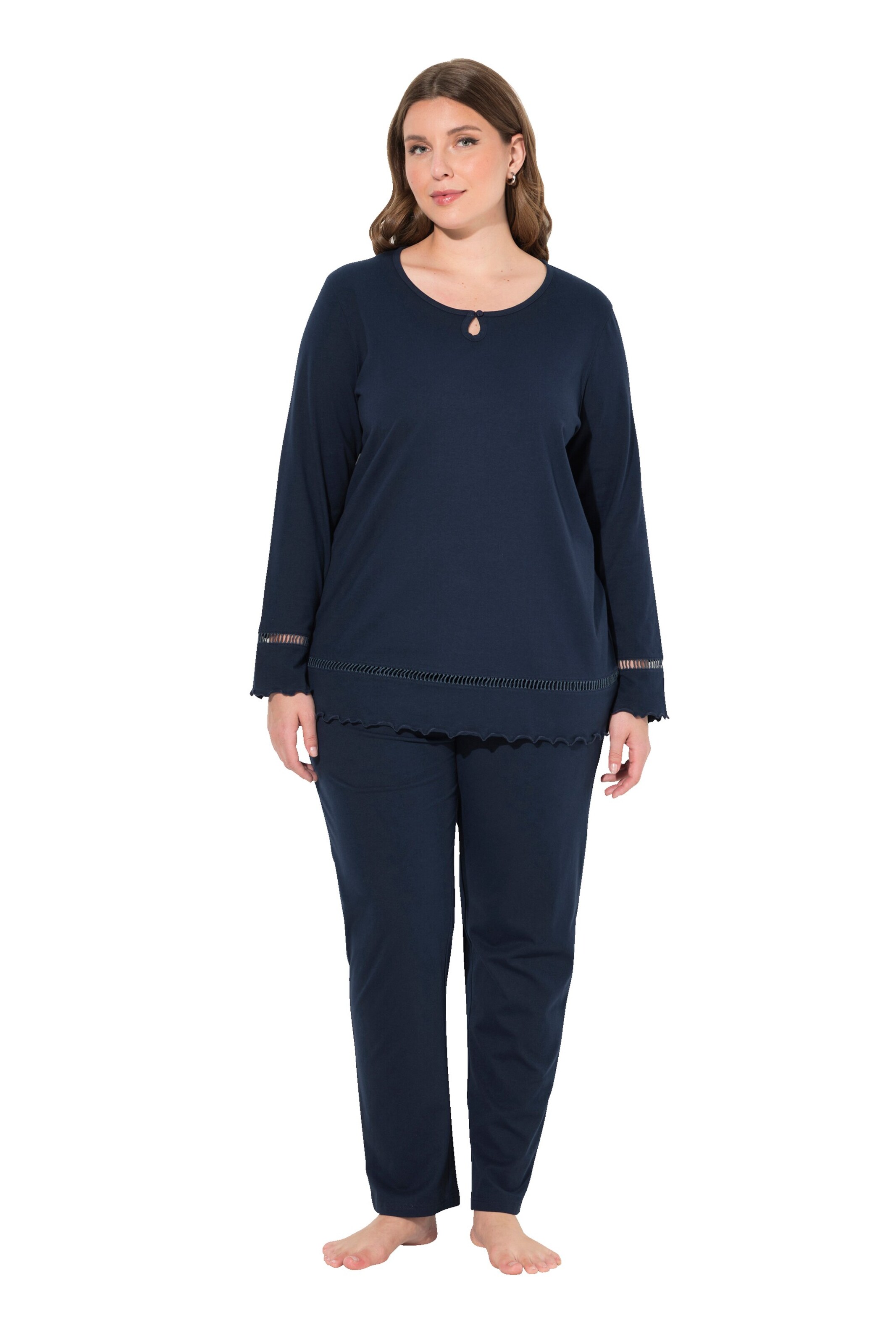 Ulla Popken Pajama in Blue: front