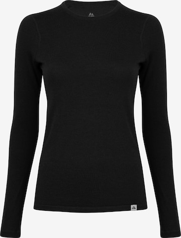 DANISH ENDURANCE Basislaag 'Women's Merino Long Sleeved Shirt' in Zwart: voorkant