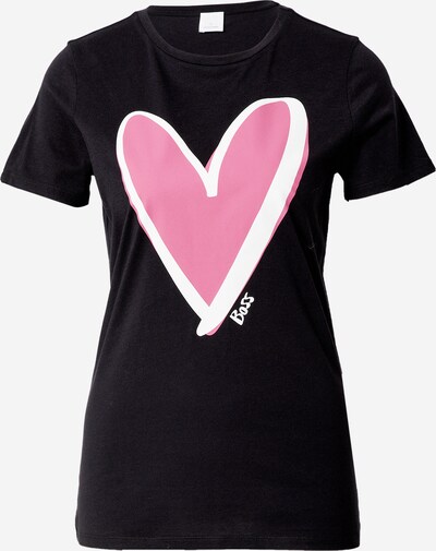 BOSS T-shirt 'C_Ejana' i rosa / svart, Produktvy