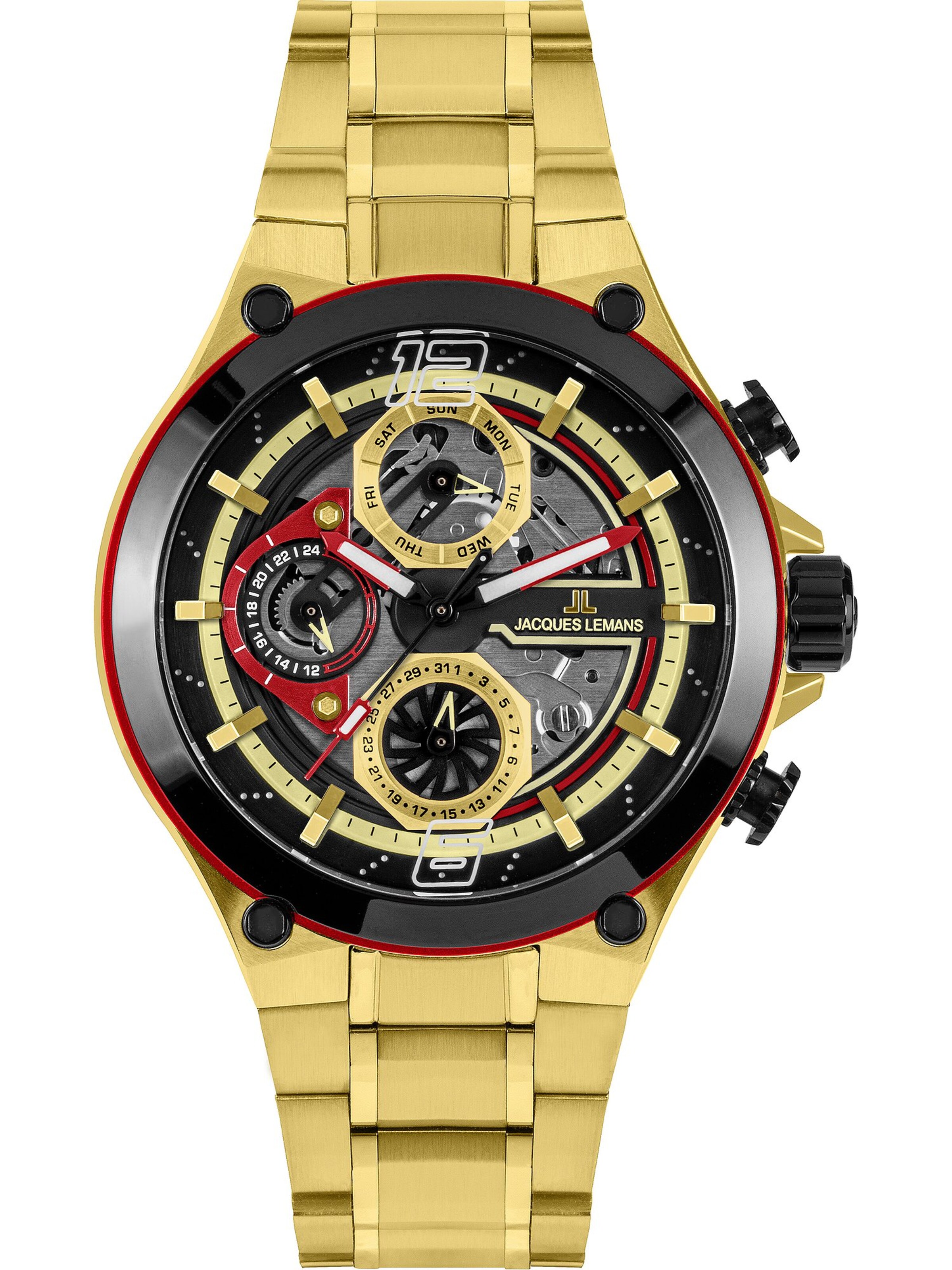 Jacques Lemans Uhr in Gold: Vorderseite