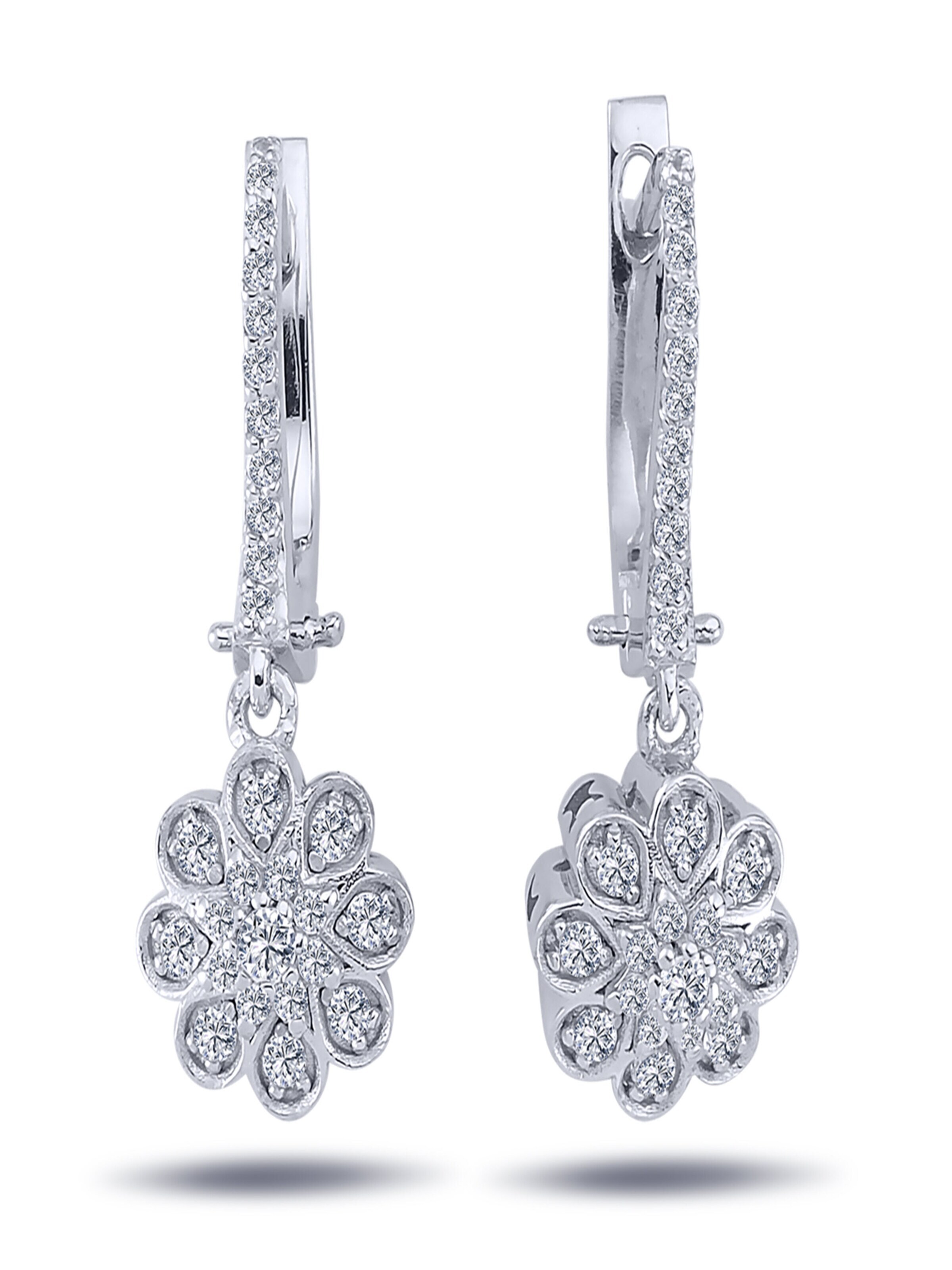 EinStein Diamant Earrings in Silver: front