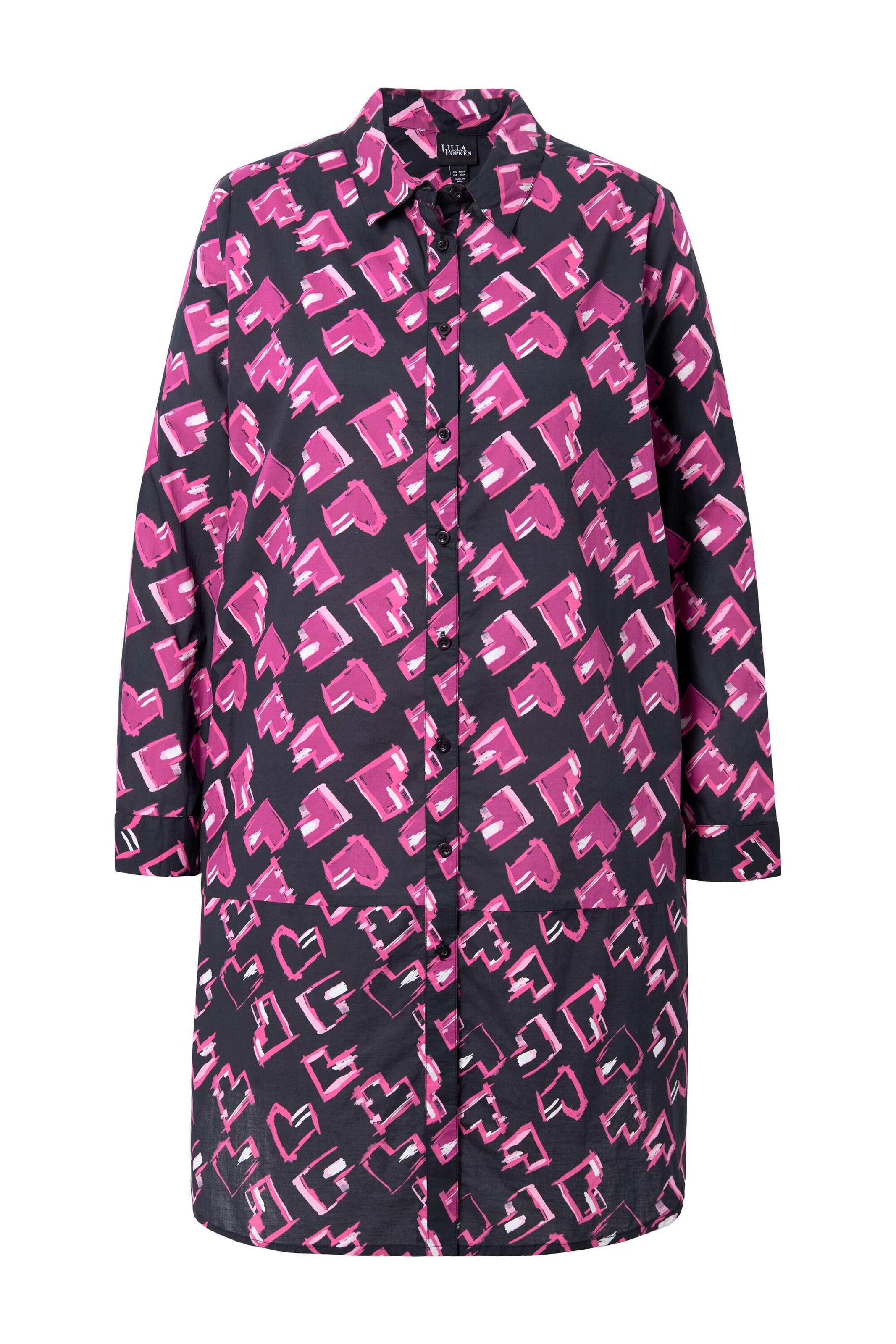 Ulla Popken Bluse in Schwarz: Vorderseite