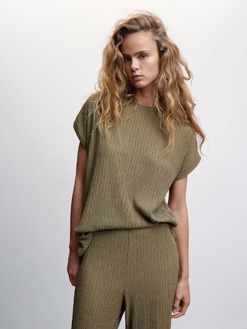 MANGO Shirt 'BIRBI' in Groen: voorkant