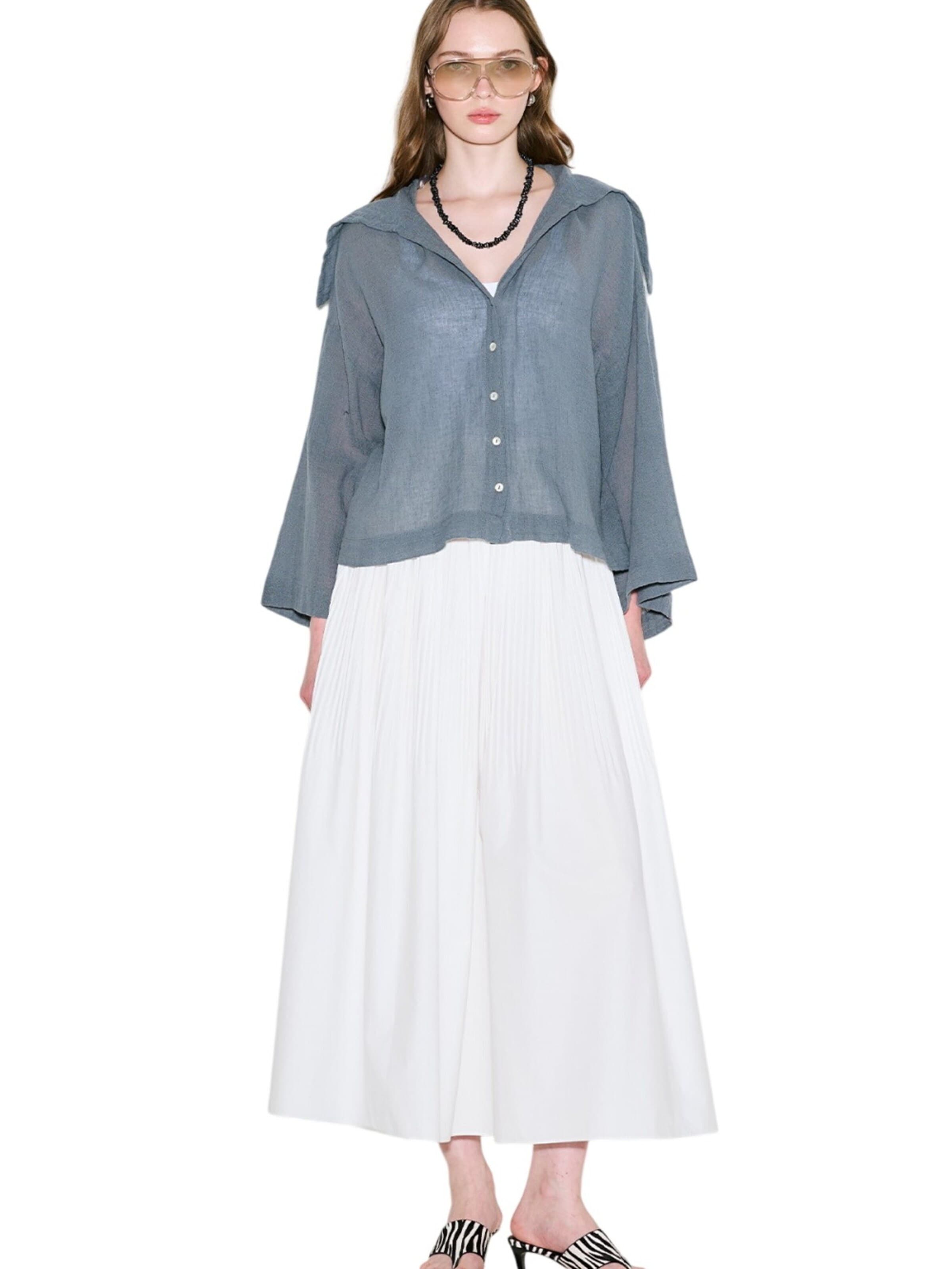 MANUKA Bluse‌‌‌‌‌‌‌‌ in Blau: Vorderseite