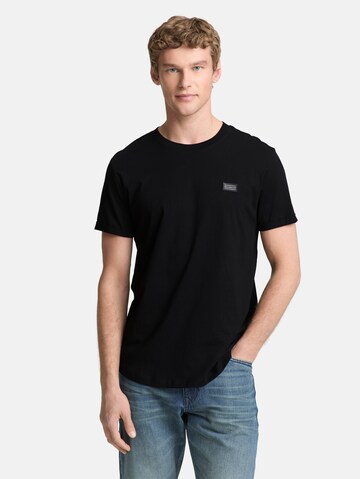 T-Shirt TOM TAILOR DENIM en noir : devant