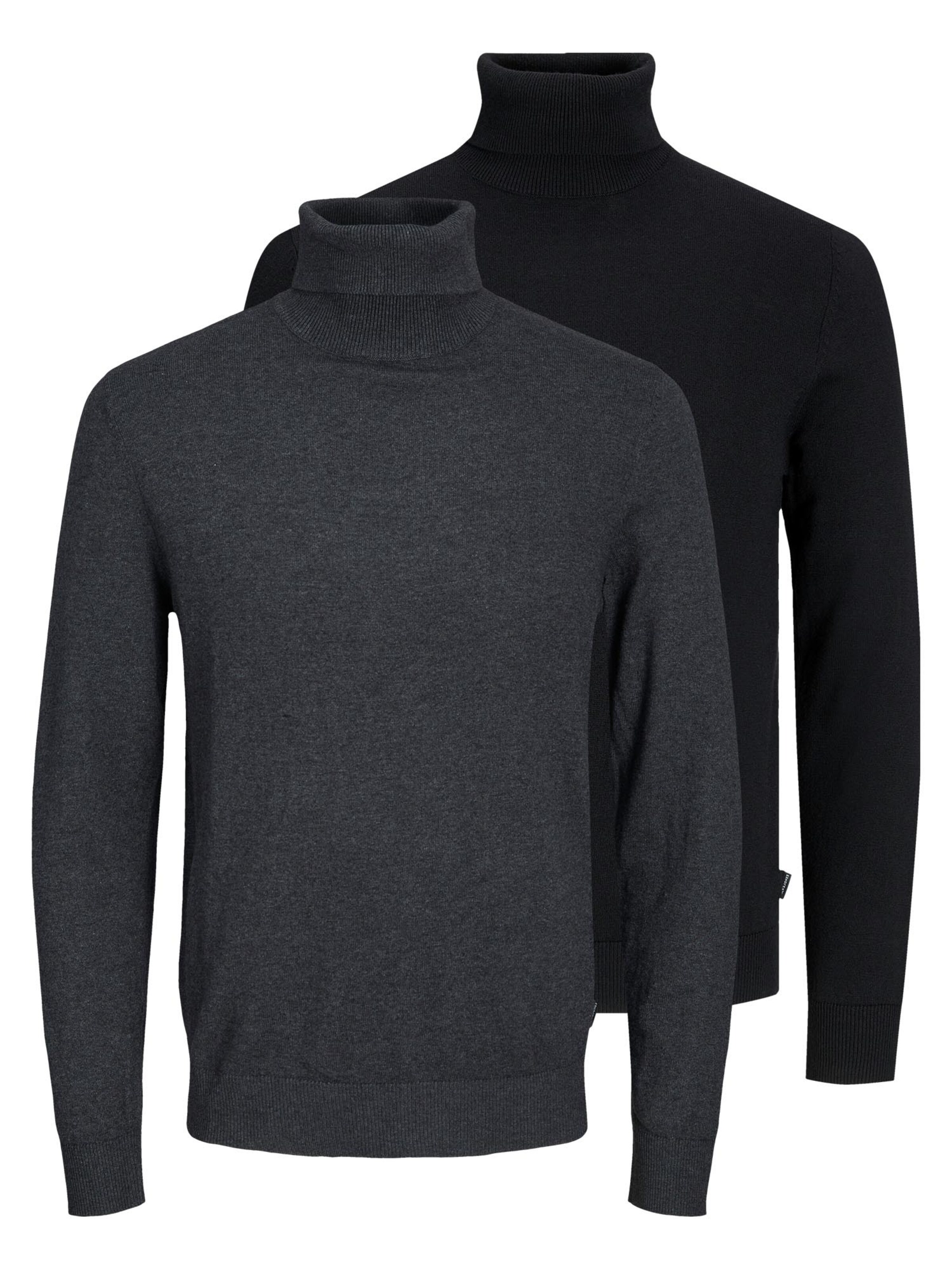 JACK & JONES Sweater 'Emil Knit' in Black: front
